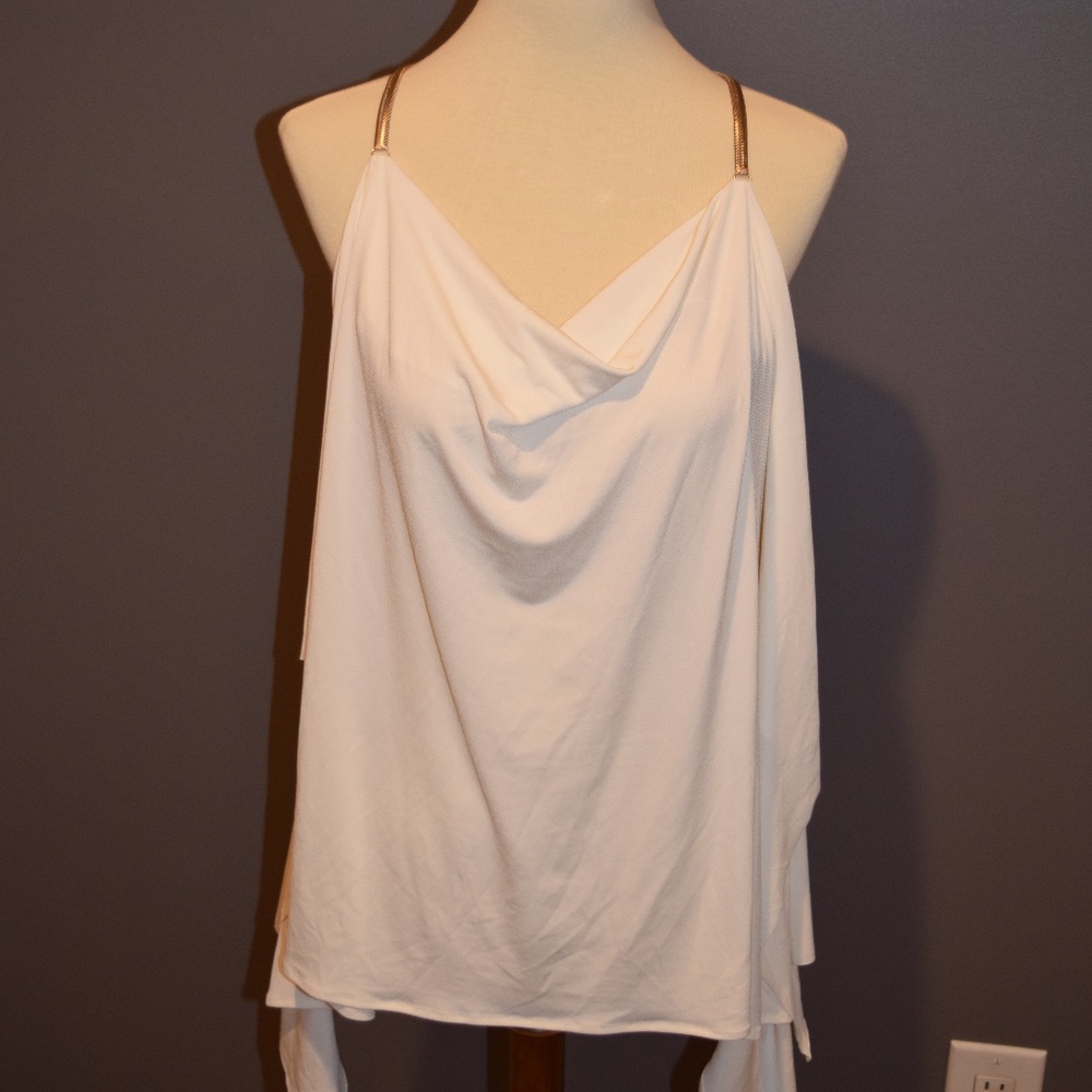 Express White and Gold Halter